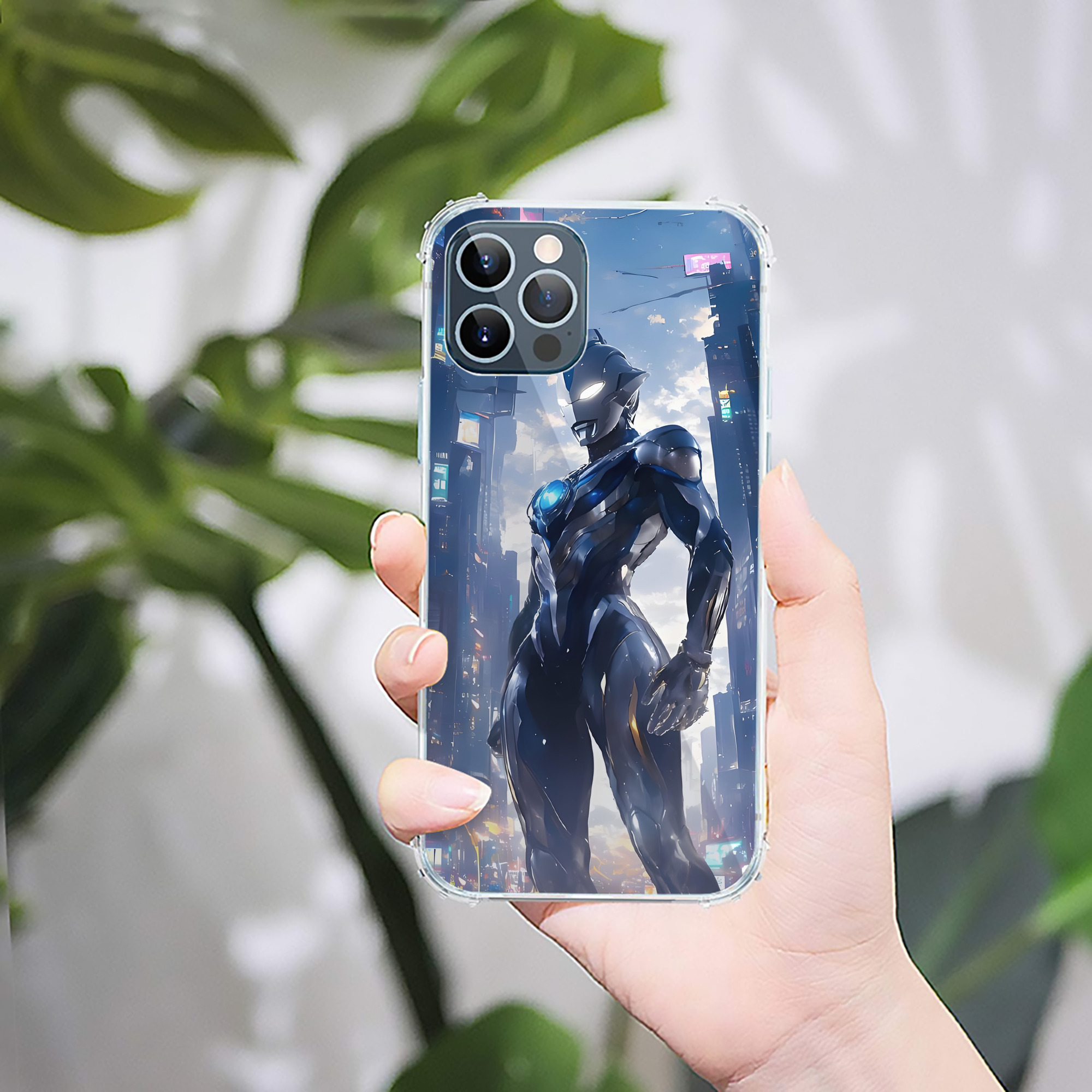 （画像用） ウルトラマン Ultraman 【iPhone 12シリーズ対応】透明スマホケース（クリアソフトケース）